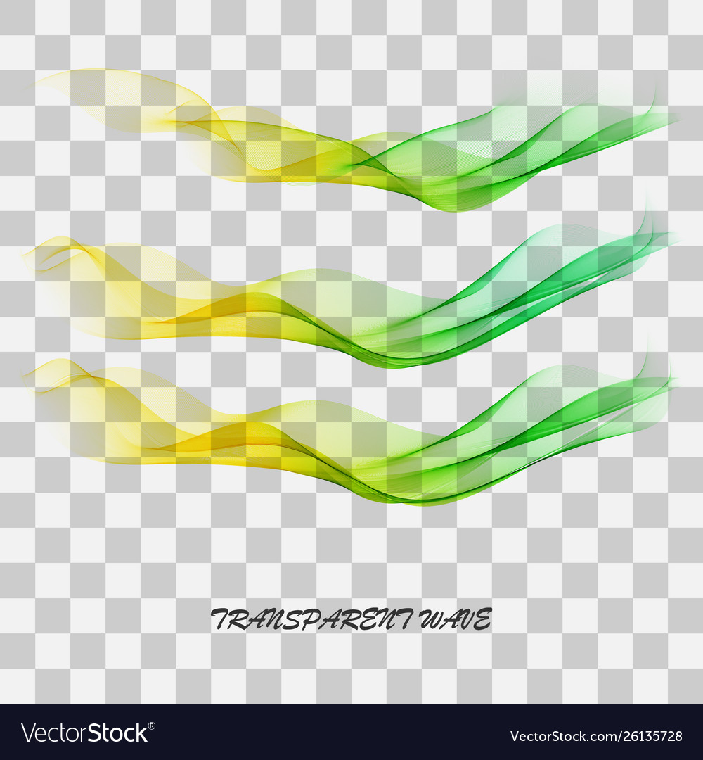 Abstract smooth color wave set vector image Abstract smooth color wave set
