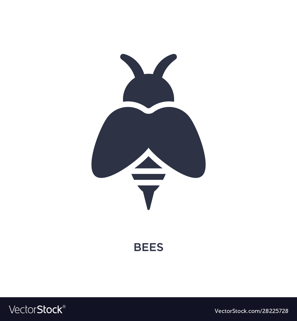 Bees icon on white background simple element from