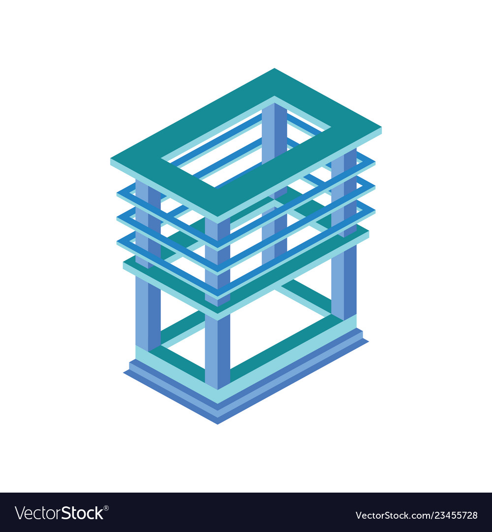 Building frame isometric