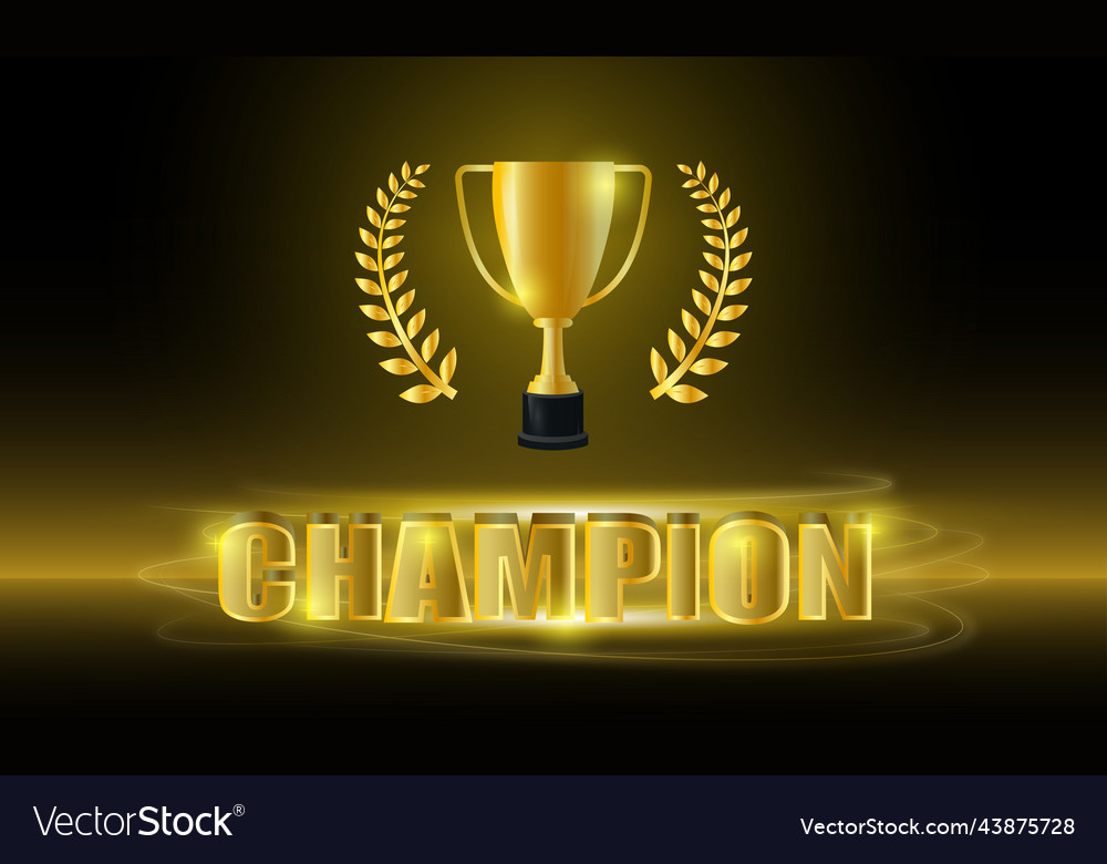 Champion trophy golden