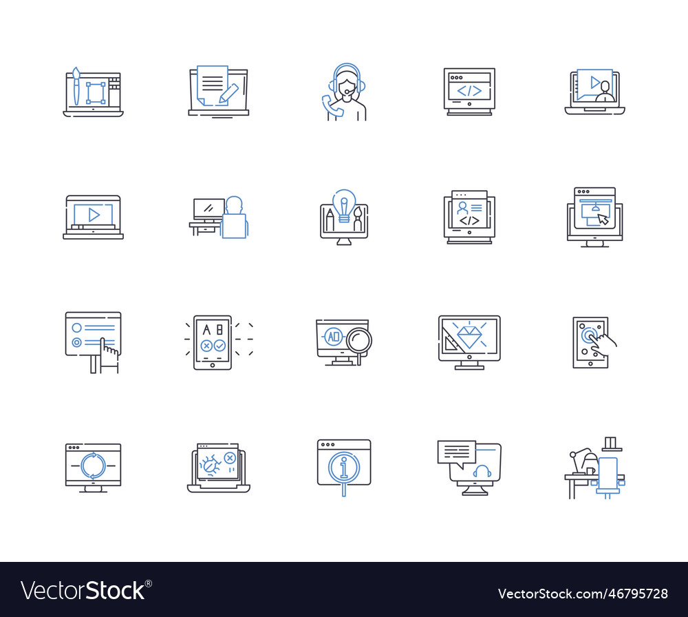 Confederation line icons collection unity Vector Image Confederation line icons collection unity