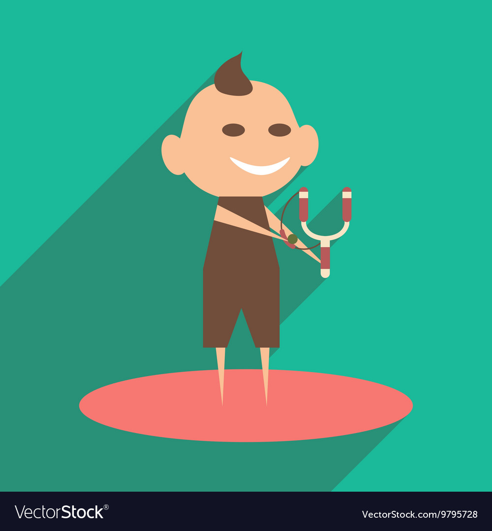 Flat with shadow icon and mobile application boy