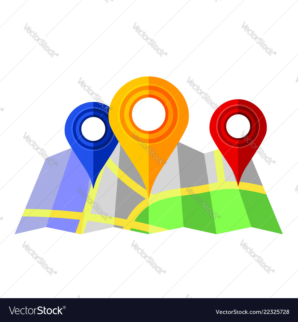 GPS Navigation Markers Map Pointer