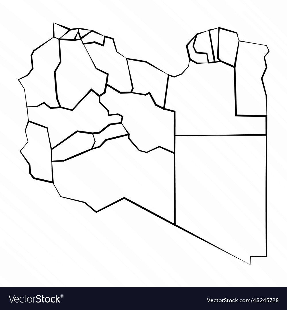 Hand drawn libya map Royalty Free Vector Image