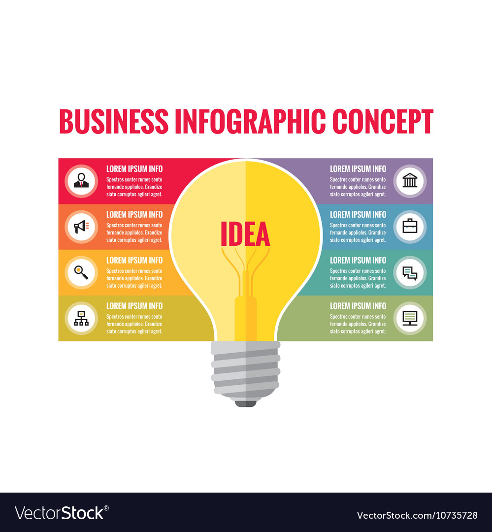 Design concept for Idea. Infographic idea of making creative