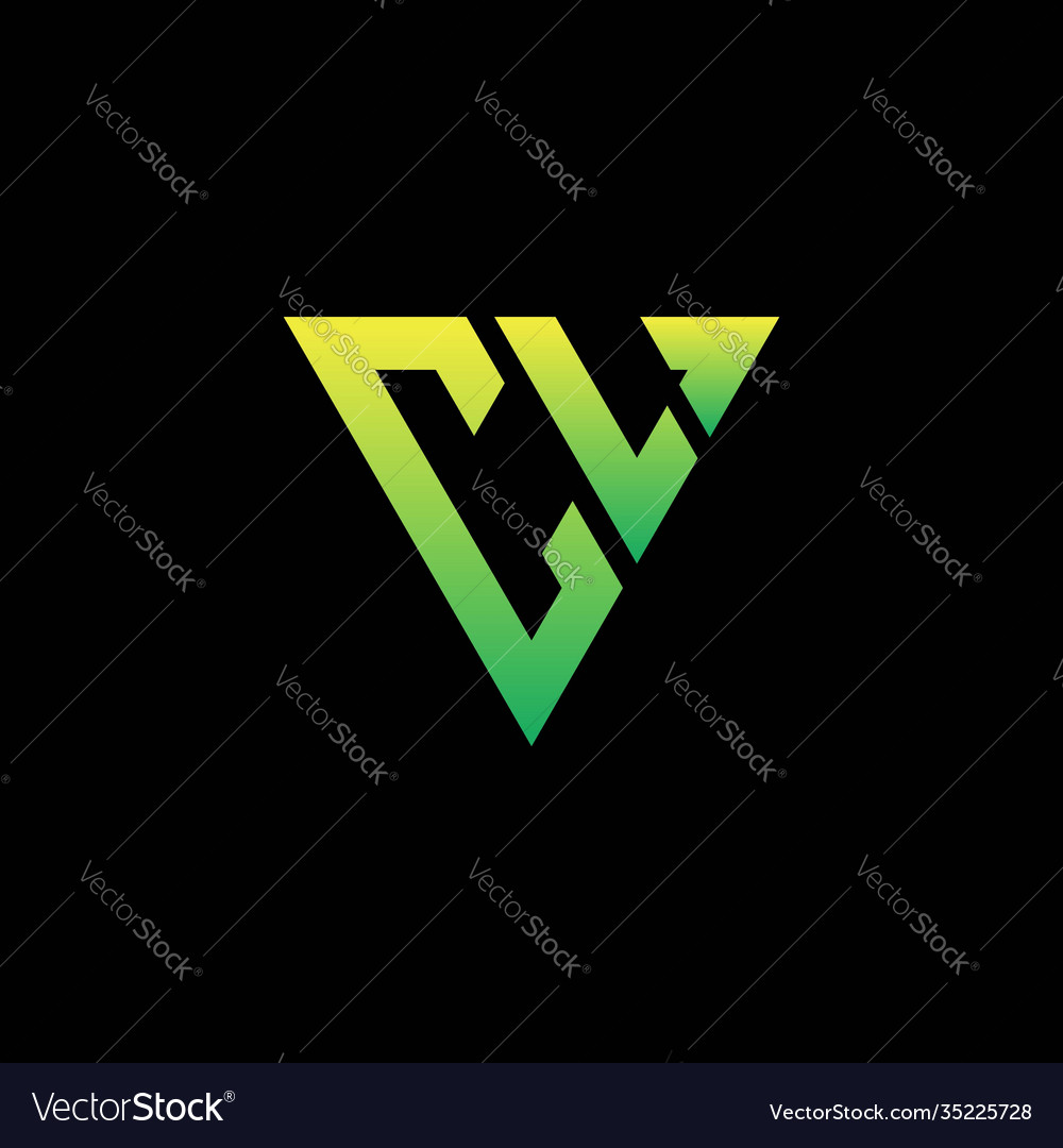 Initial triangle logo monogram with shape
