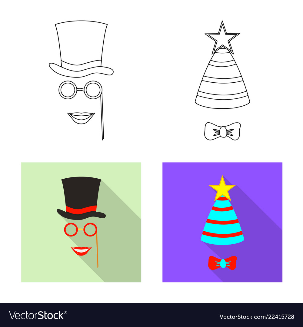 Isolated object of party and birthday icon set