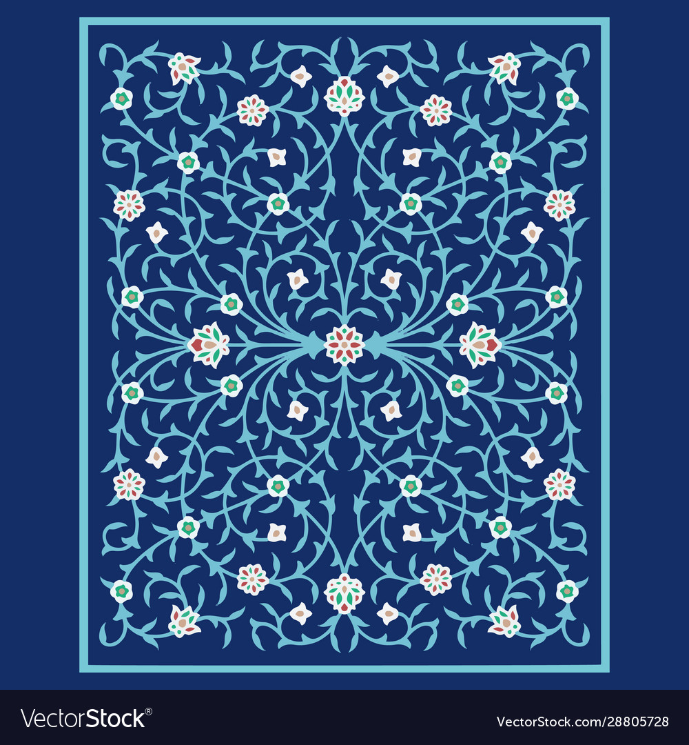 Khataye flowers in iranian illuminated manuscript