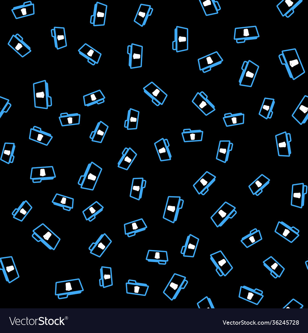 Line delete folder icon isolated seamless pattern