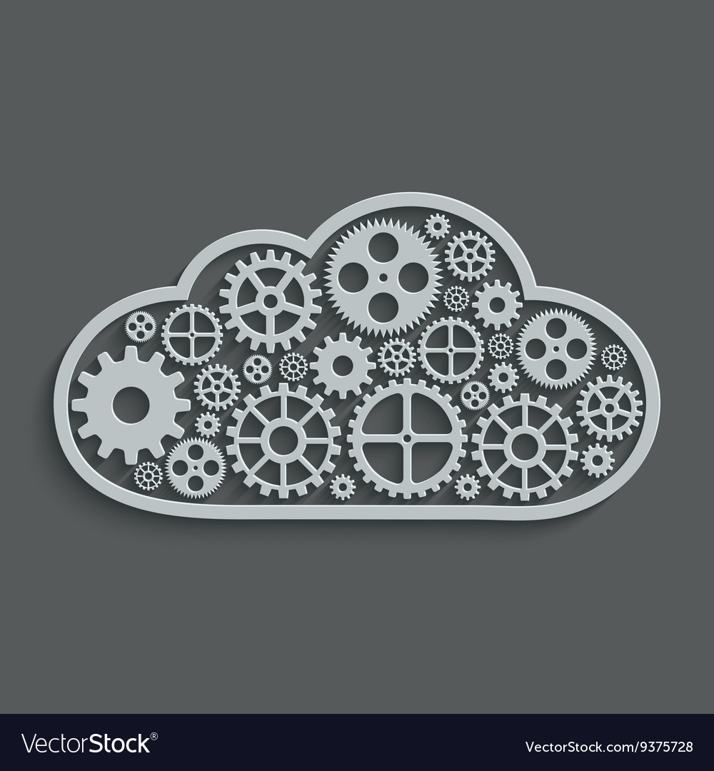 Modern mechanism computing cloud concept