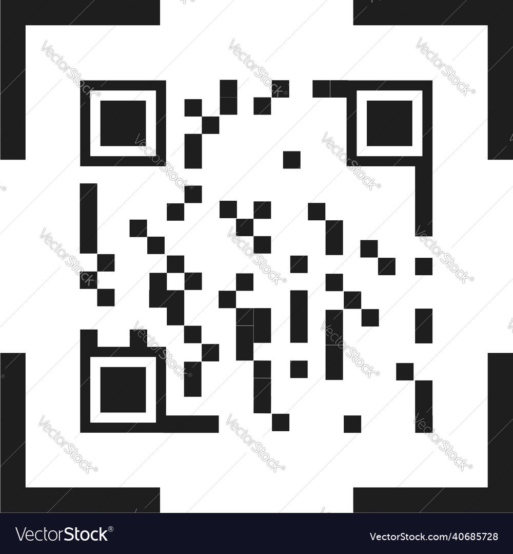Qr code for scanning a smartphone image vector image Qr code for scanning a smartphone image
