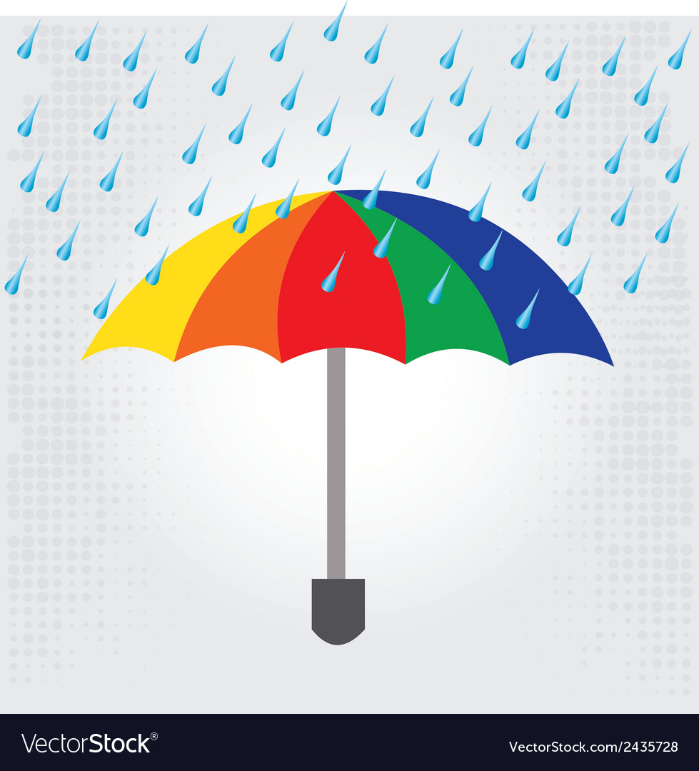 Rain design over white background