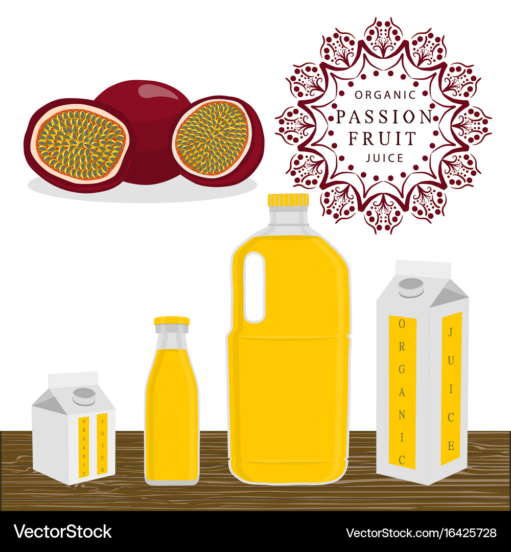 Theme passion fruit Royalty Free Vector Image - VectorStock