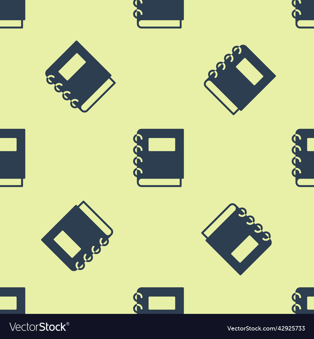Blue notebook icon isolated seamless pattern Vector Image Blue notebook icon isolated seamless pattern