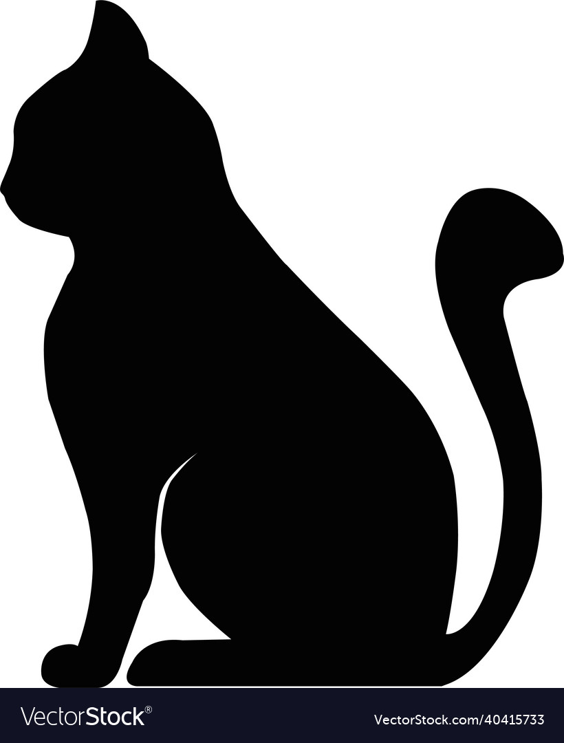 Cat clip-art svg eps zip file cricut cut Vector Image