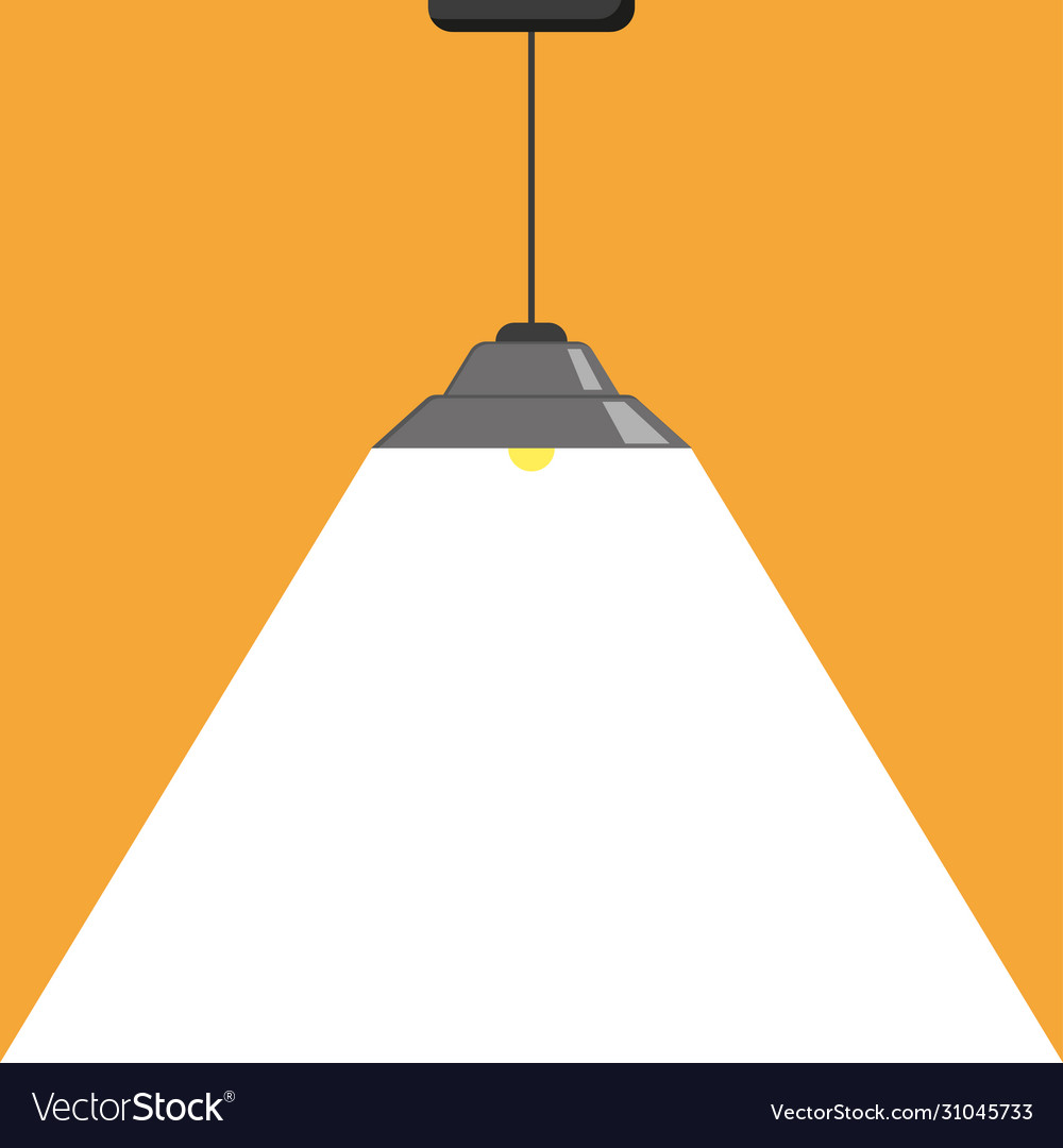 Chandelier with lamp hanging isolated in flat