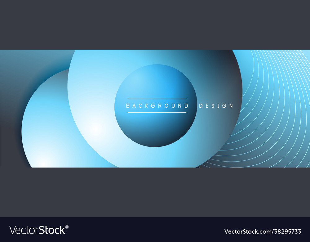 Gradient circles with shadows techno