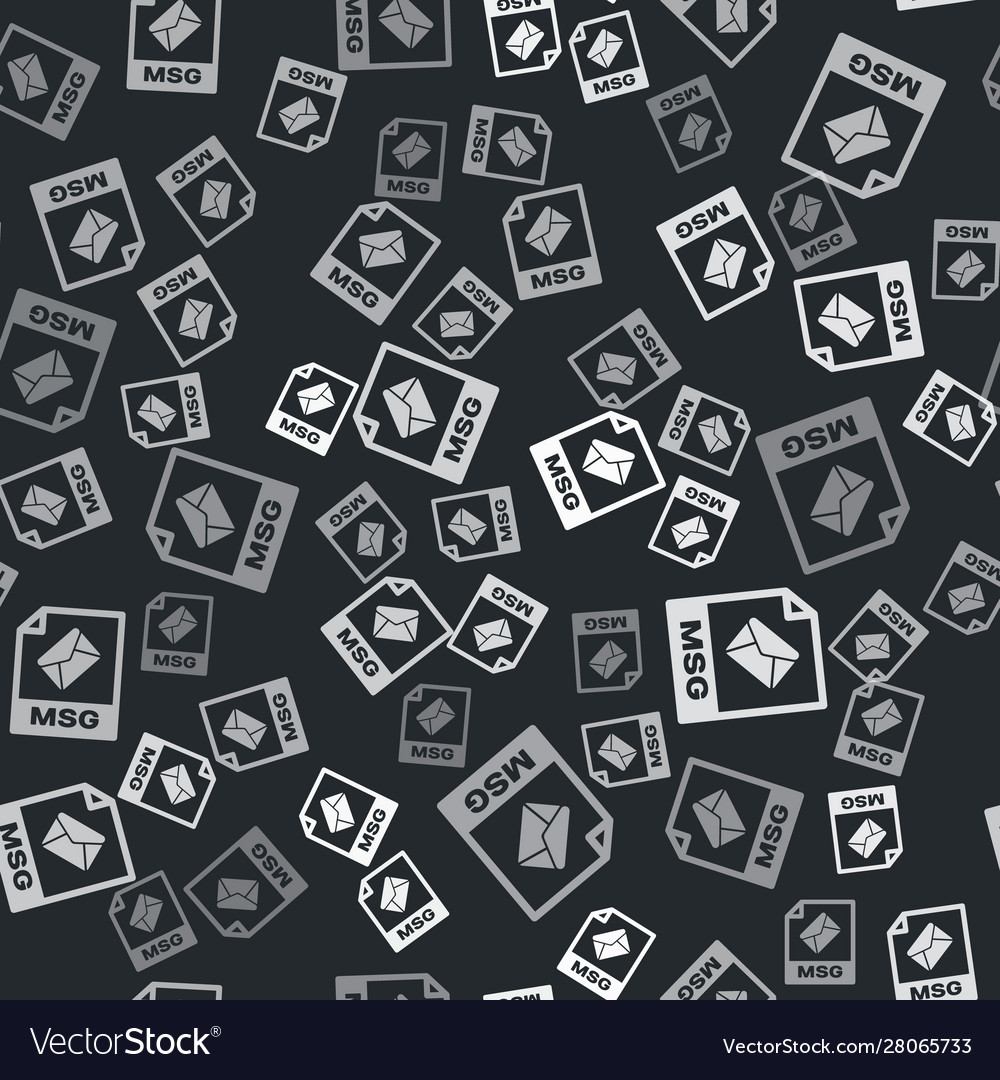 Grey msg file document download button icon vector image Grey msg file document download button icon