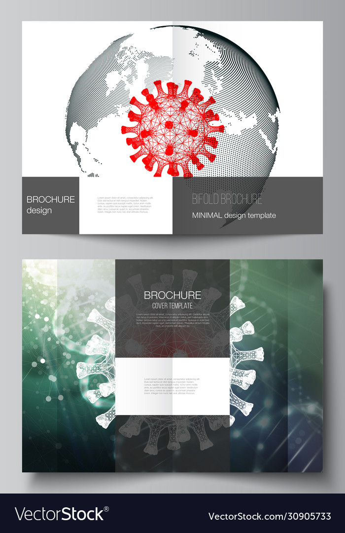 Layout two a4 cover mockups templates Royalty Free Vector