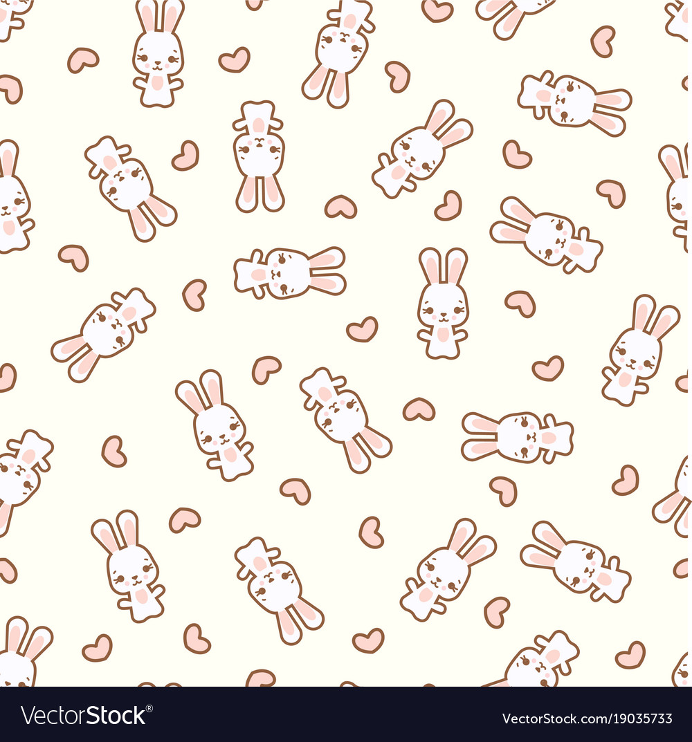 Pattern with rabbit and heart