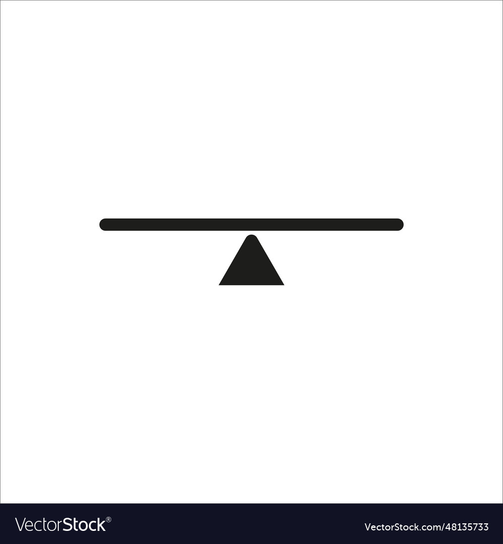 Seesaw icon see saw icon balance symbol Royalty Free Vector