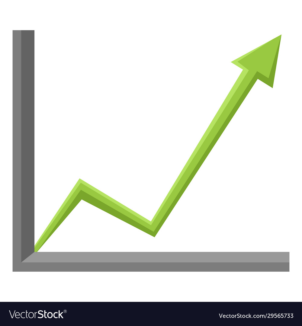 Single analytic icon - increasing graph vector image Single analytic icon - increasing graph