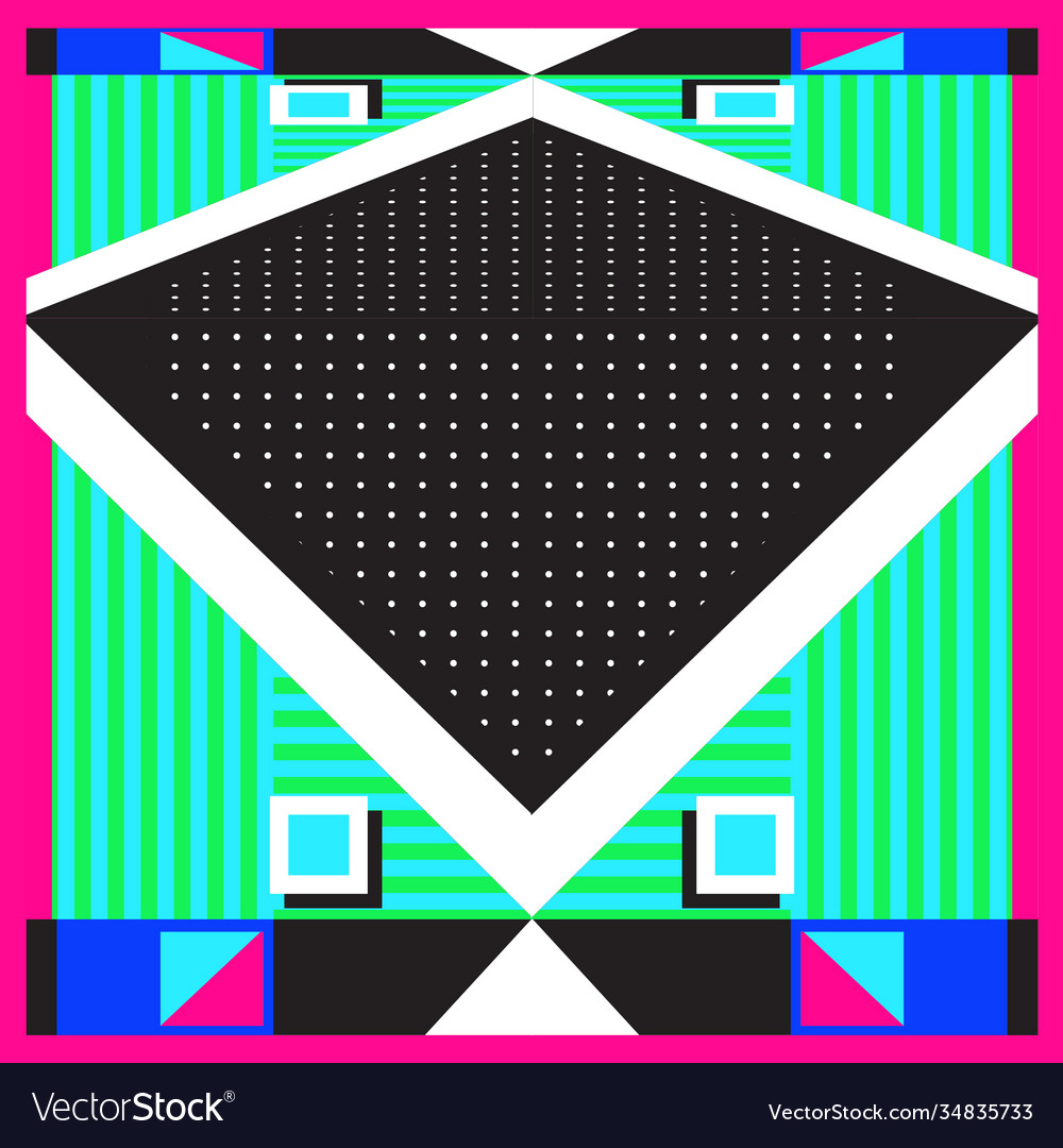 Trendy geometric elements memphis pattern retro