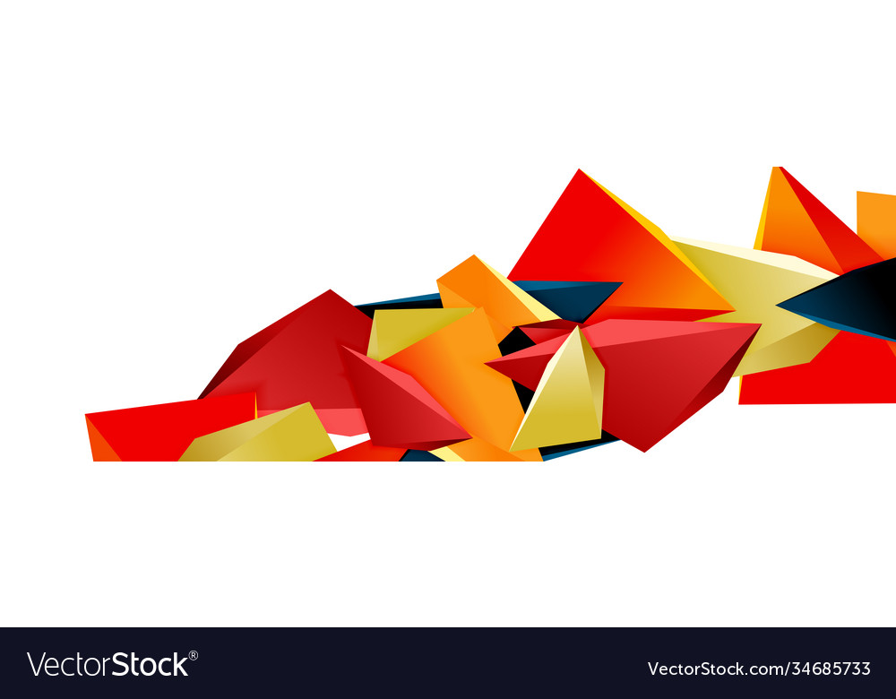 Triangle mosaic abstract background 3d triangular
