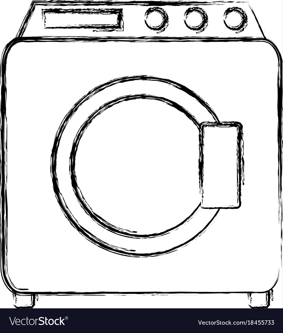 Washer machine symbol Royalty Free Vector Image