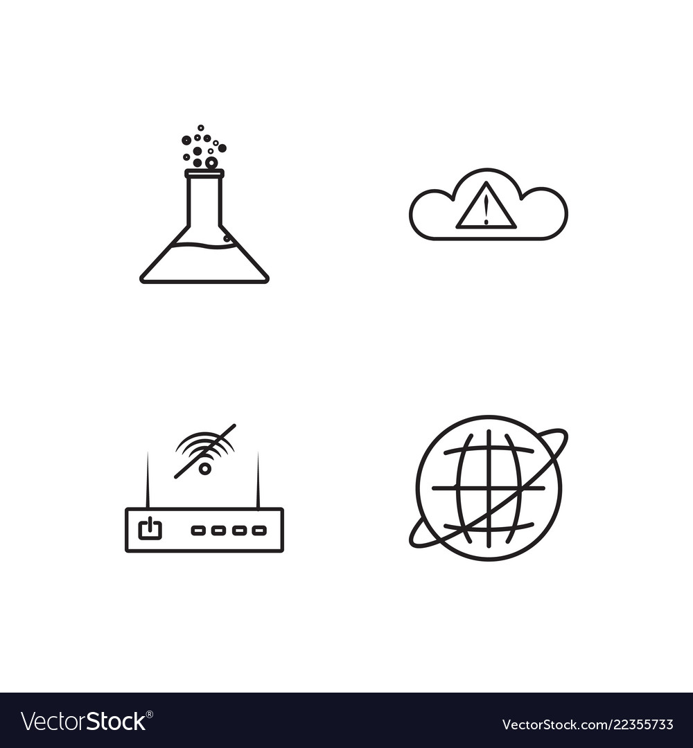 Web simple outlined icons set