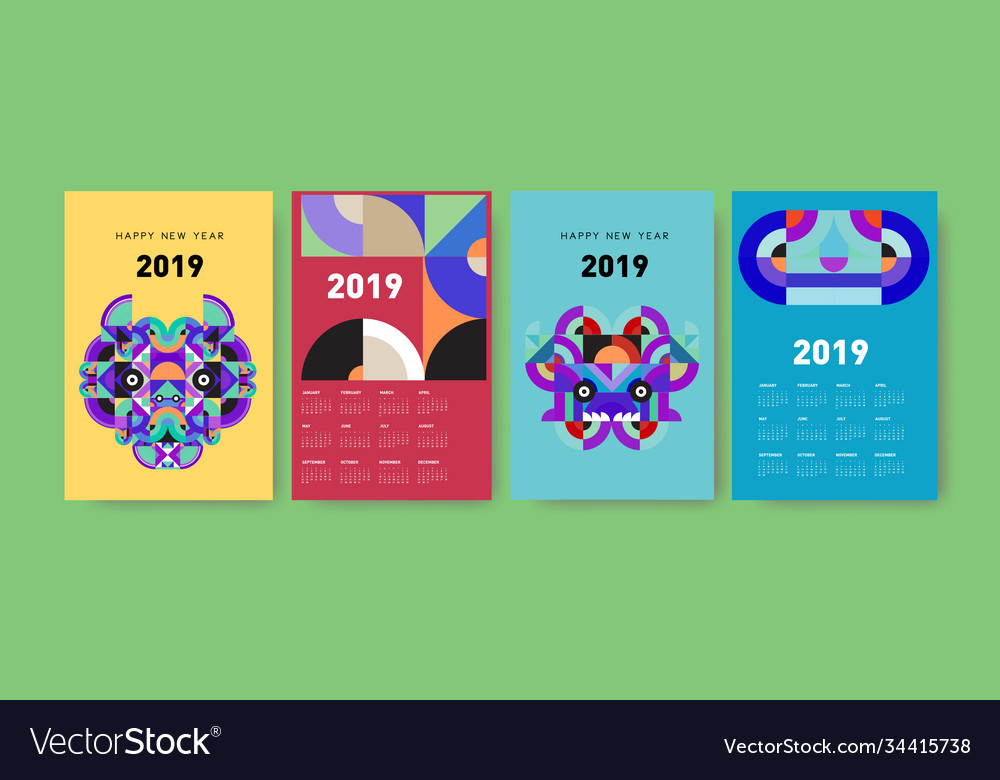 2021 calendar design template with colorful vector image 2021 calendar design template with colorful