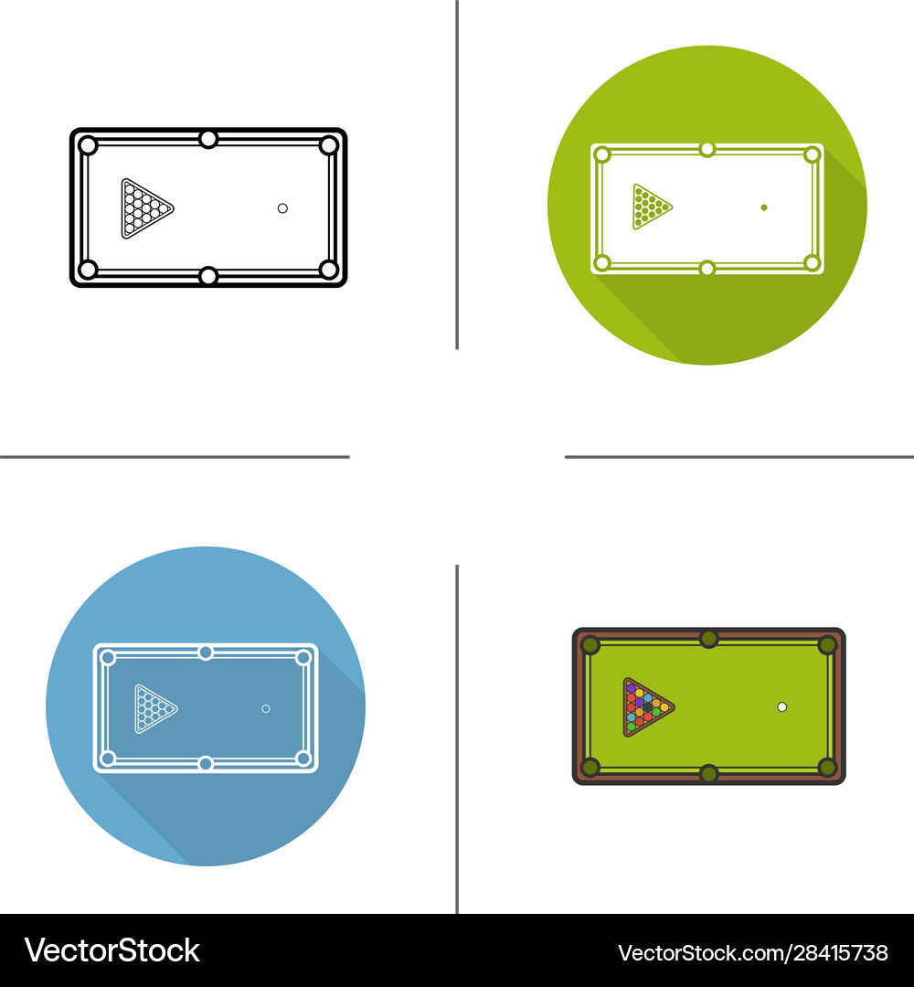 Billiard table icon Royalty Free Vector Image - VectorStock