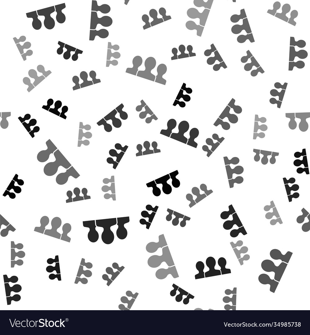 Black users group icon isolated seamless pattern Vector Image Black users group icon isolated seamless pattern