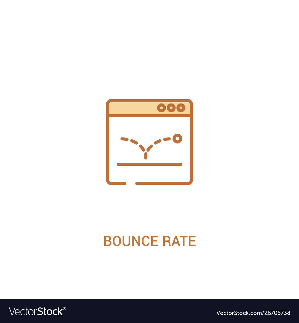 Bounce Rate Icon - Simple Line Style