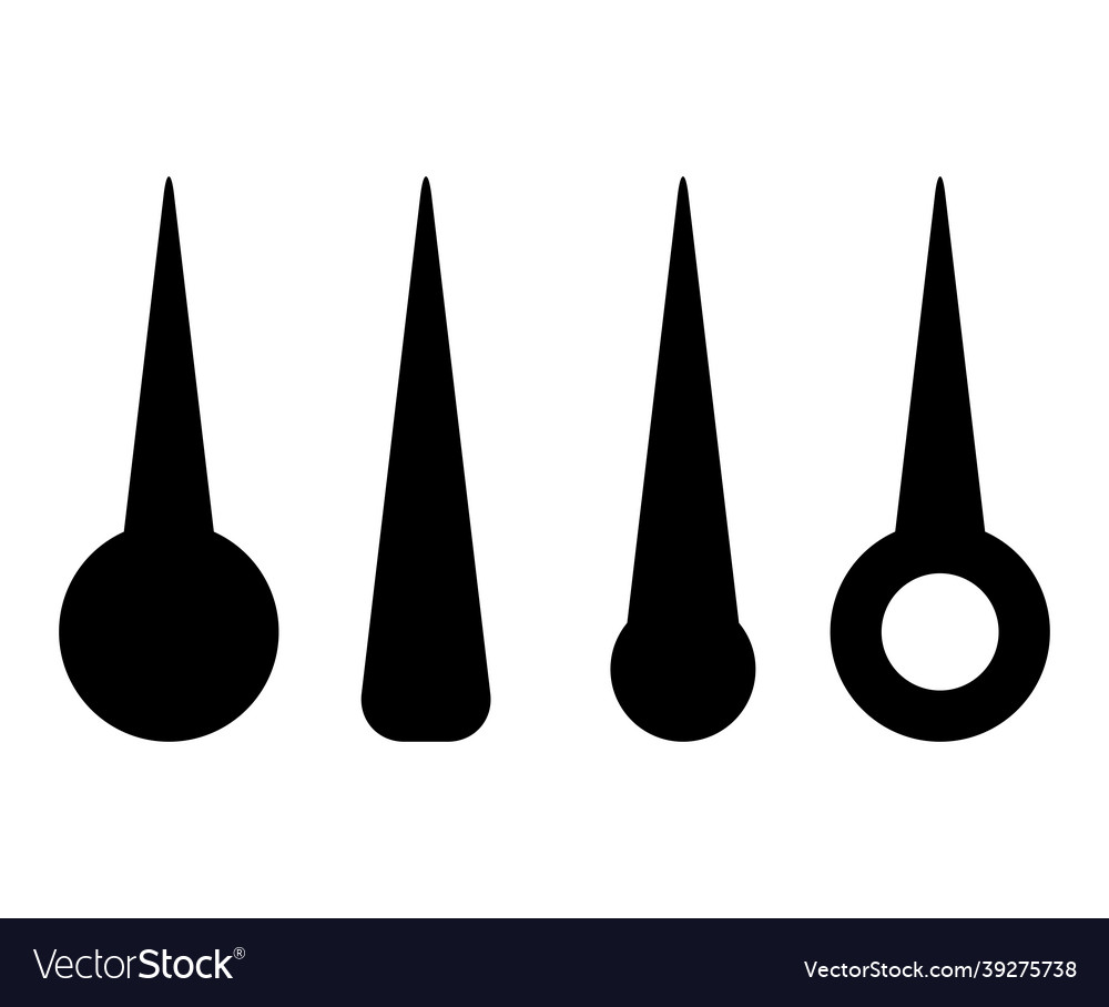 Clock hands design template time pointers symbol
