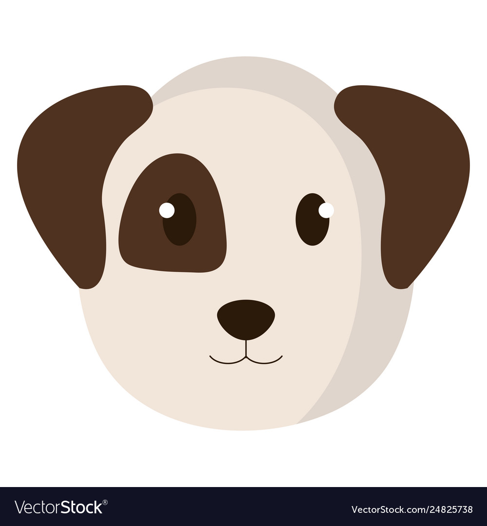 Cute dog head pet friendly Royalty Free Vector Image