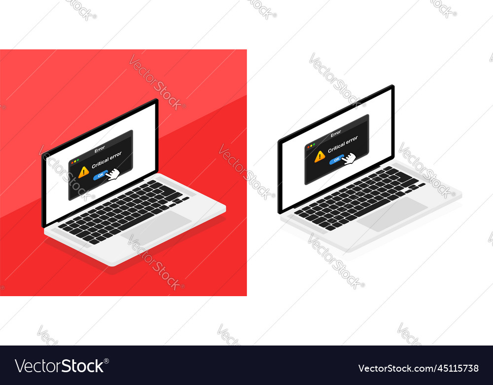 Error message on laptop screen critical