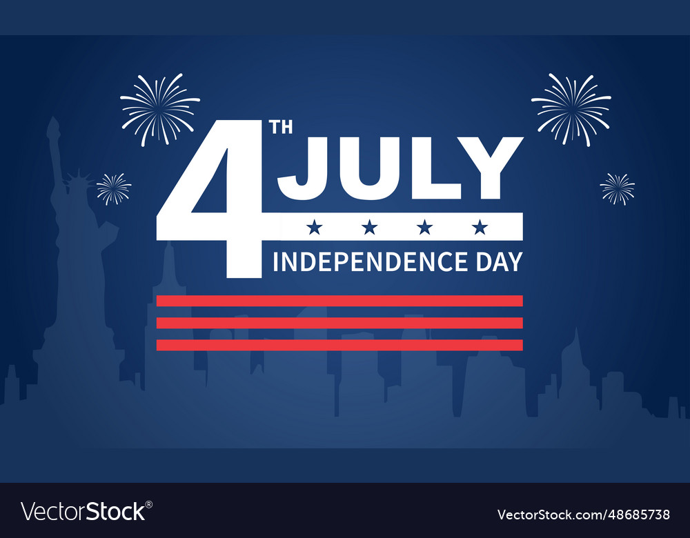 Fourth of july background - american independence vector image Fourth of july background - american independence