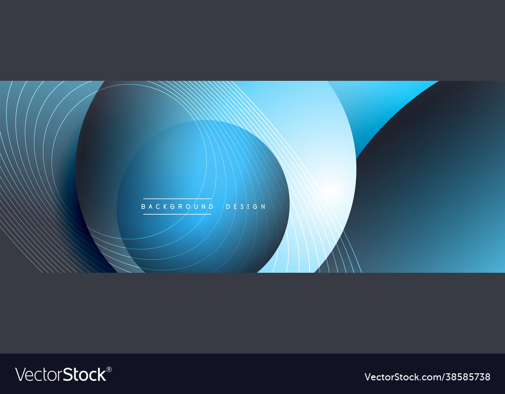 Gradient circles with shadows techno vector image Gradient circles with shadows techno