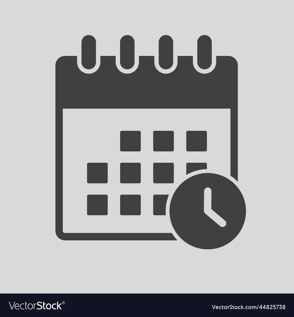 Icon calendar - popup message timer or clock