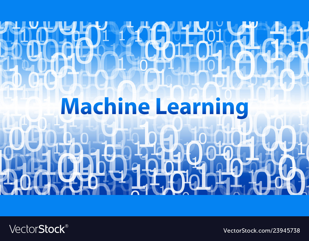 Machine learning abstract concept binary code Vector Image