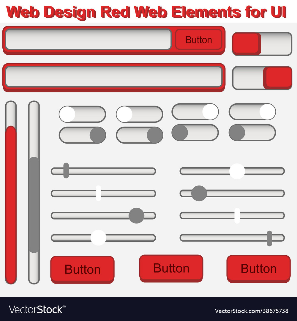 Modern UI Button & Element Set