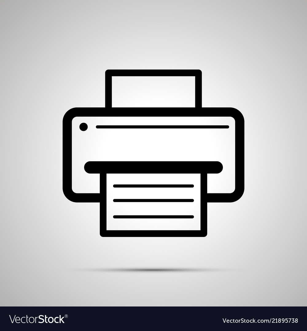 Printer symbol with sheet paper with text Vector Image