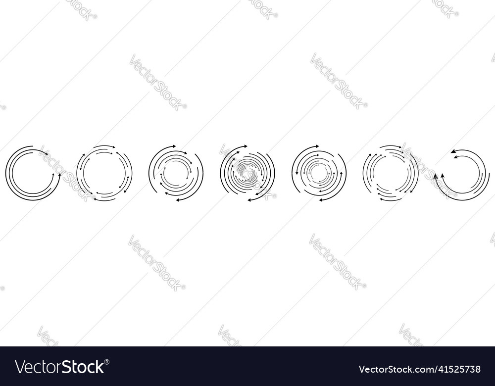 Random Kreiszyklus Pfeilelement Spirale vector image Random Kreiszyklus Pfeilelement Spirale