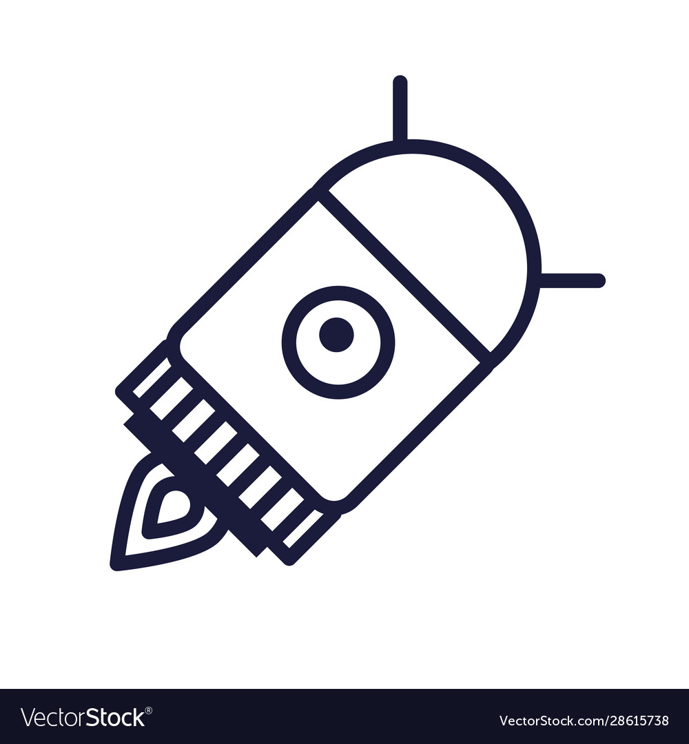Robot floating cyborg isolated icon Vector Image Robot floating cyborg isolated icon