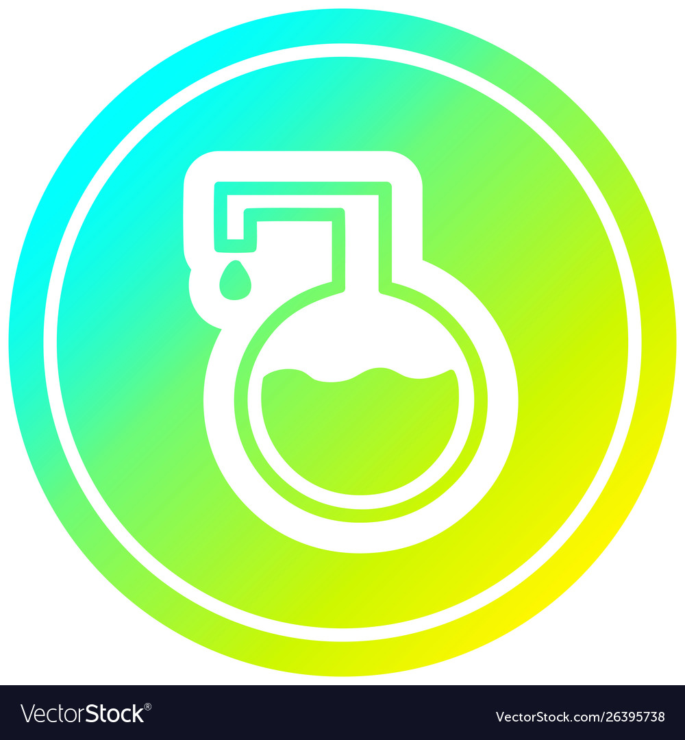 Science experiment circular in cold gradient