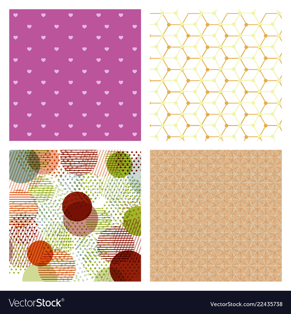 Set of abstract stylish pattern