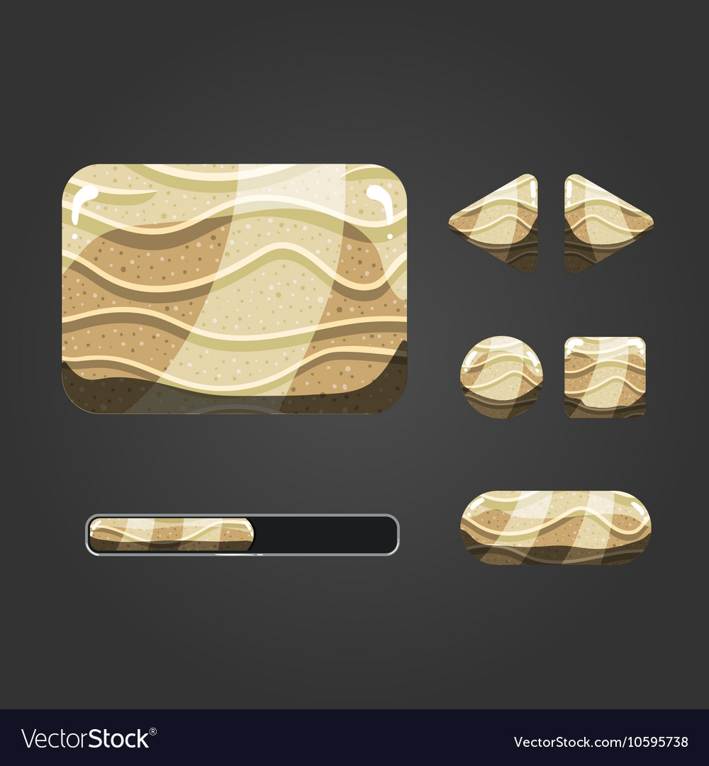 Set of sand different buttons