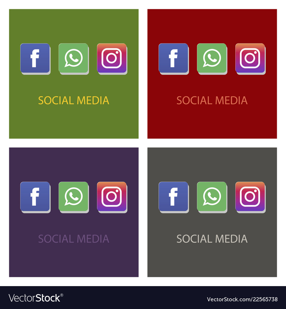 Social media icons facebook icon instagram Vector Image Social media icons facebook icon instagram