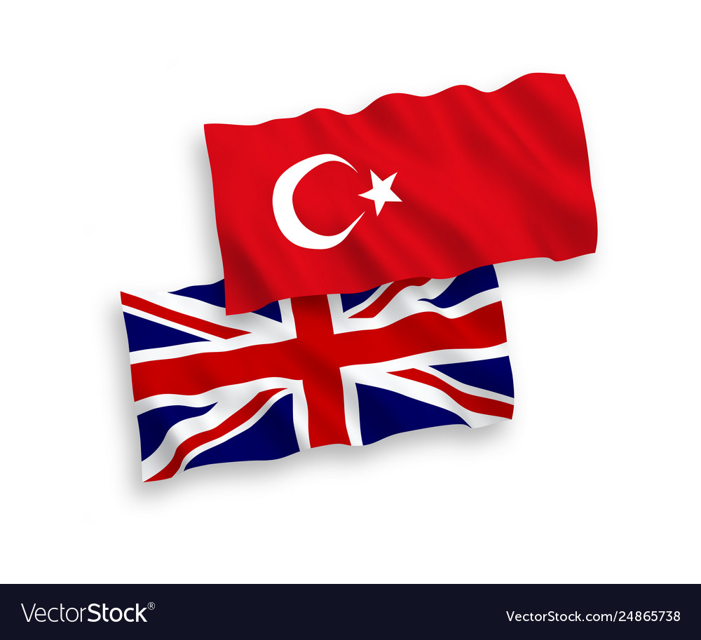 Turkey and Great Britain Flags
